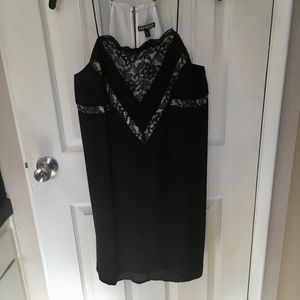 Express Black Lace Slip Dress